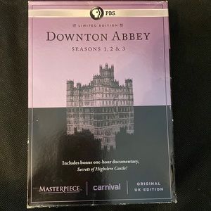 DVD - PBS -“Downtown Abbey”- limited edition. Season 1,2,3 - used
